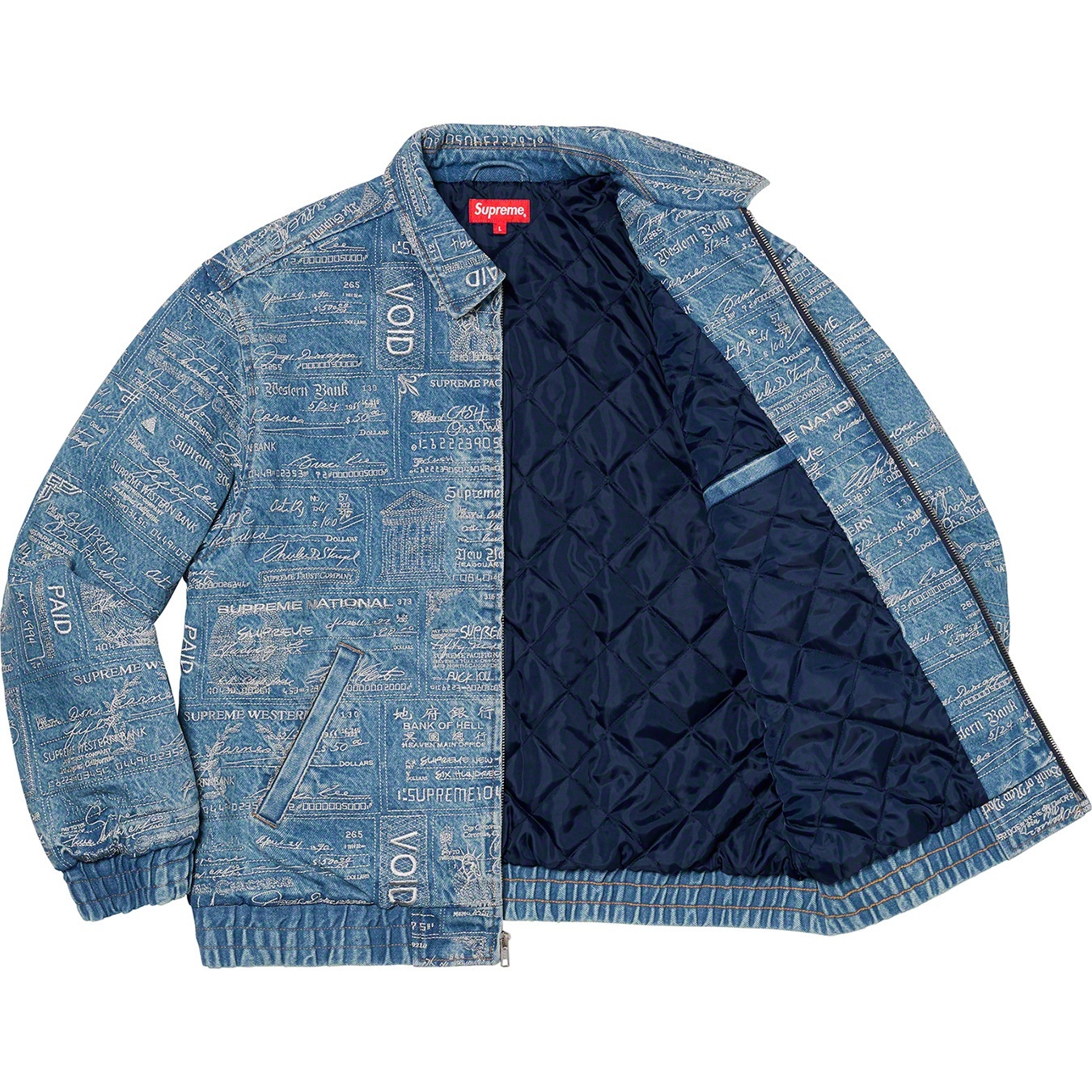 Checks Embroidered Denim Jacket view 13